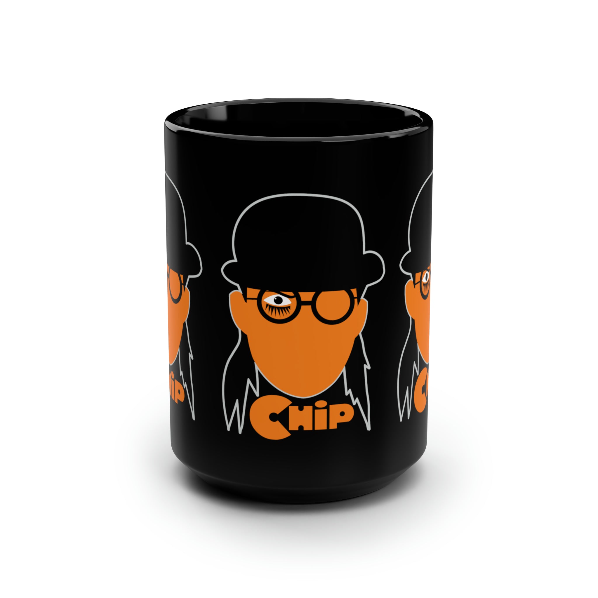 Chip Orange Black Mug 15oz