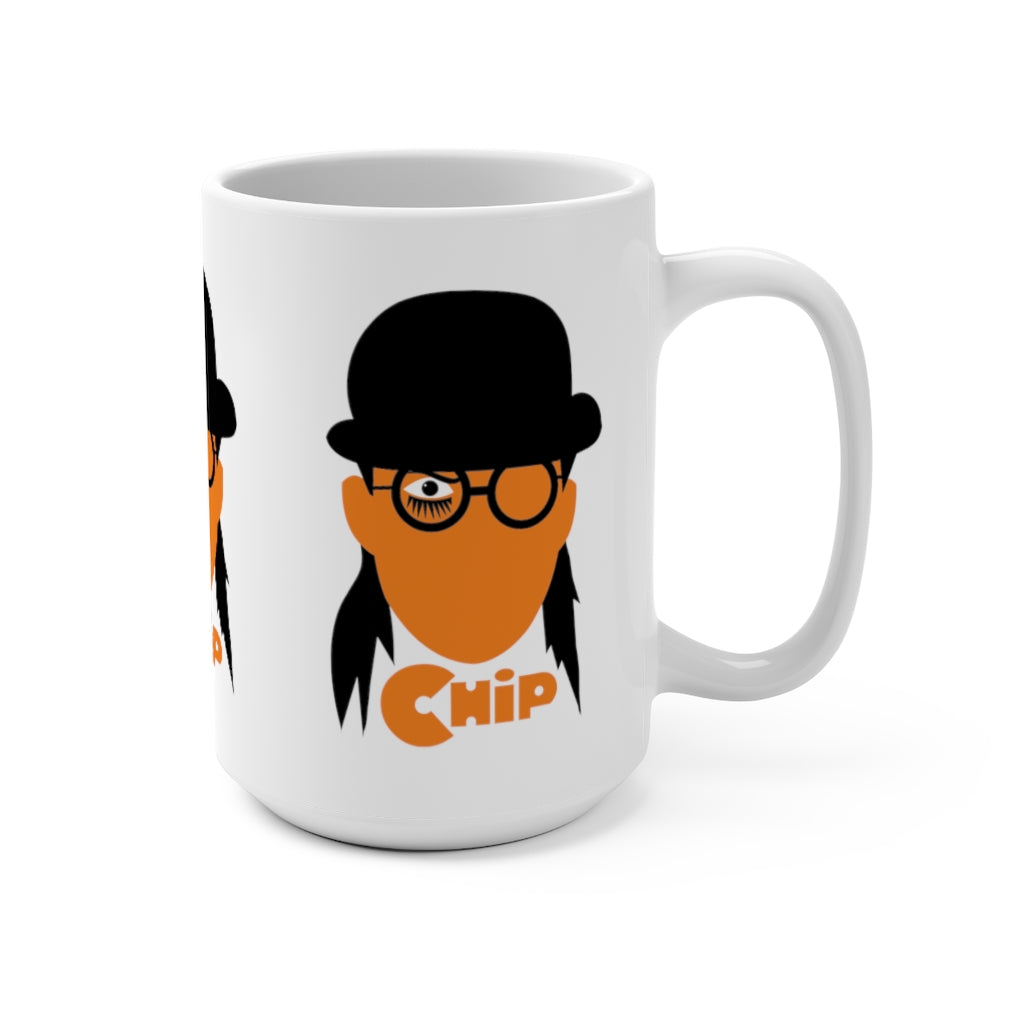 Chip Orange White 15oz Mug – Chip Chipperson Official Merch Store