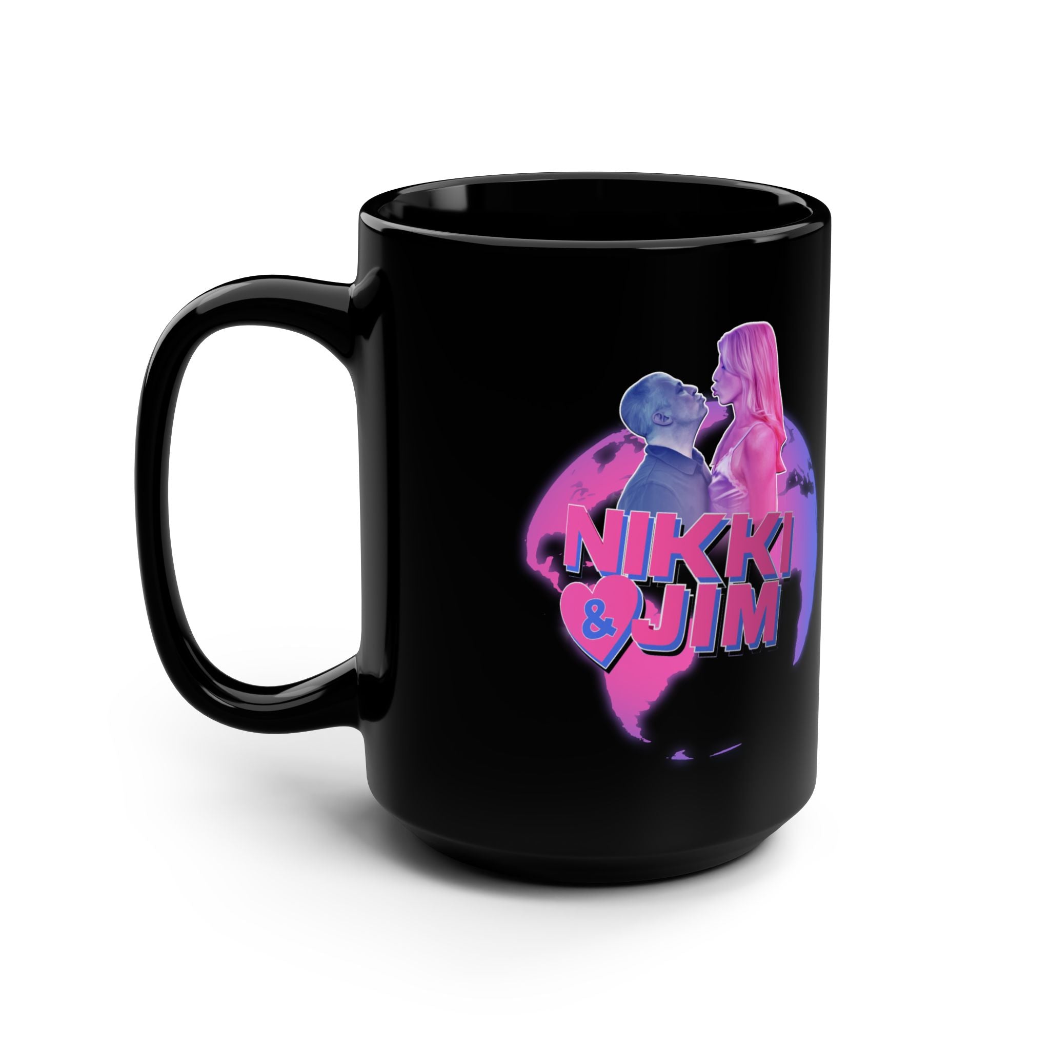 Nikki & Jim Black Mug