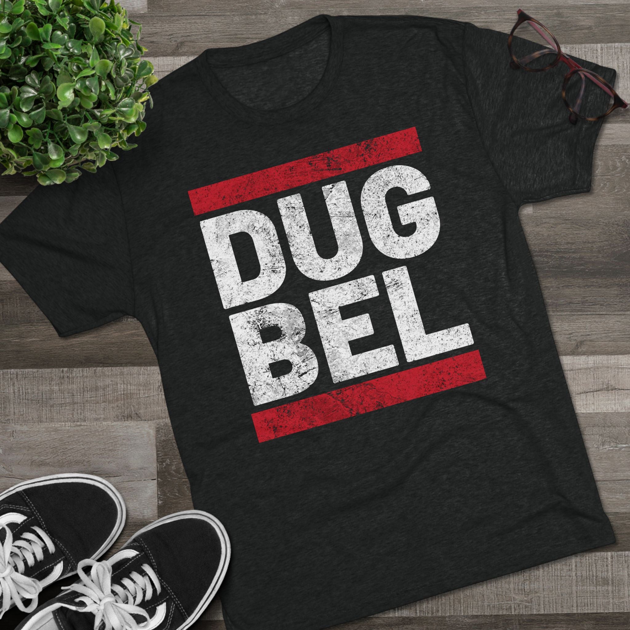 DUG BEL Triblend Distressed Athletic Fit Shirt