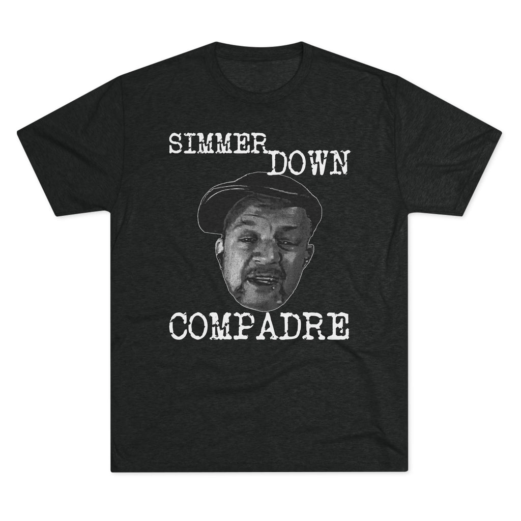 Simmer Down Compadre Doug Bell Distressed Tri-Blend Crew Tee