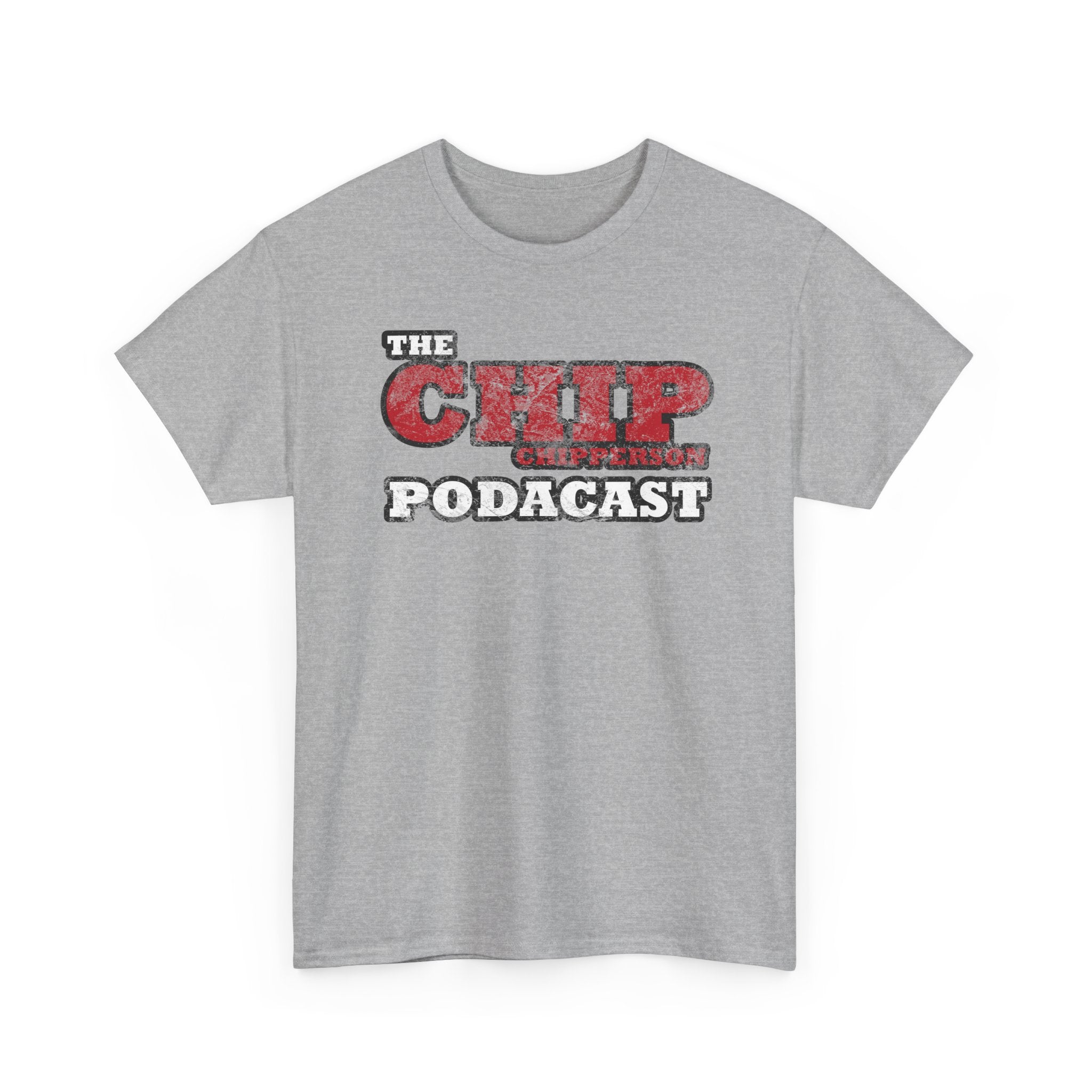 The Chip Chipperson Podacast Distressed Logo Standard Fit Cotton Shirt