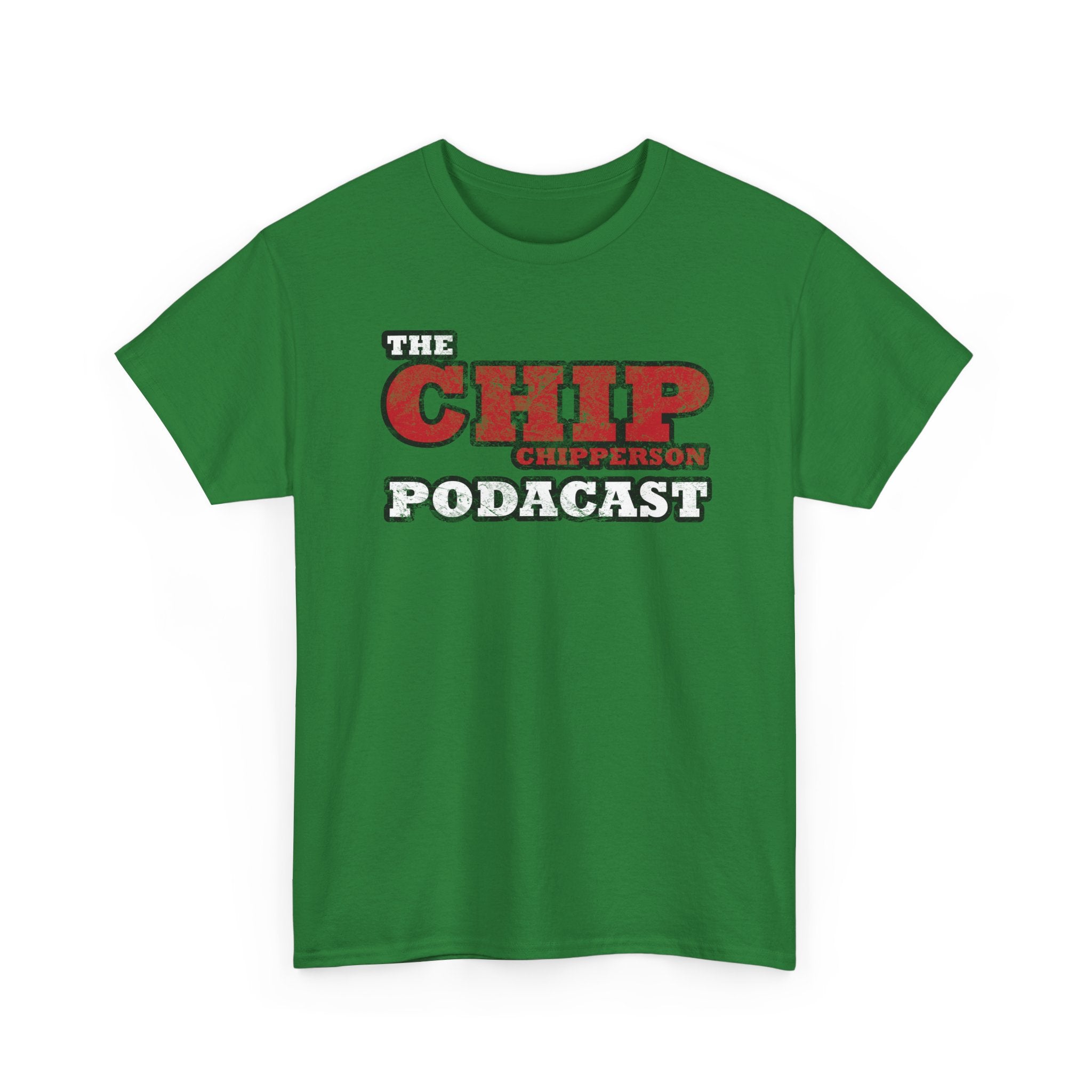 The Chip Chipperson Podacast Distressed Logo Standard Fit Cotton Shirt