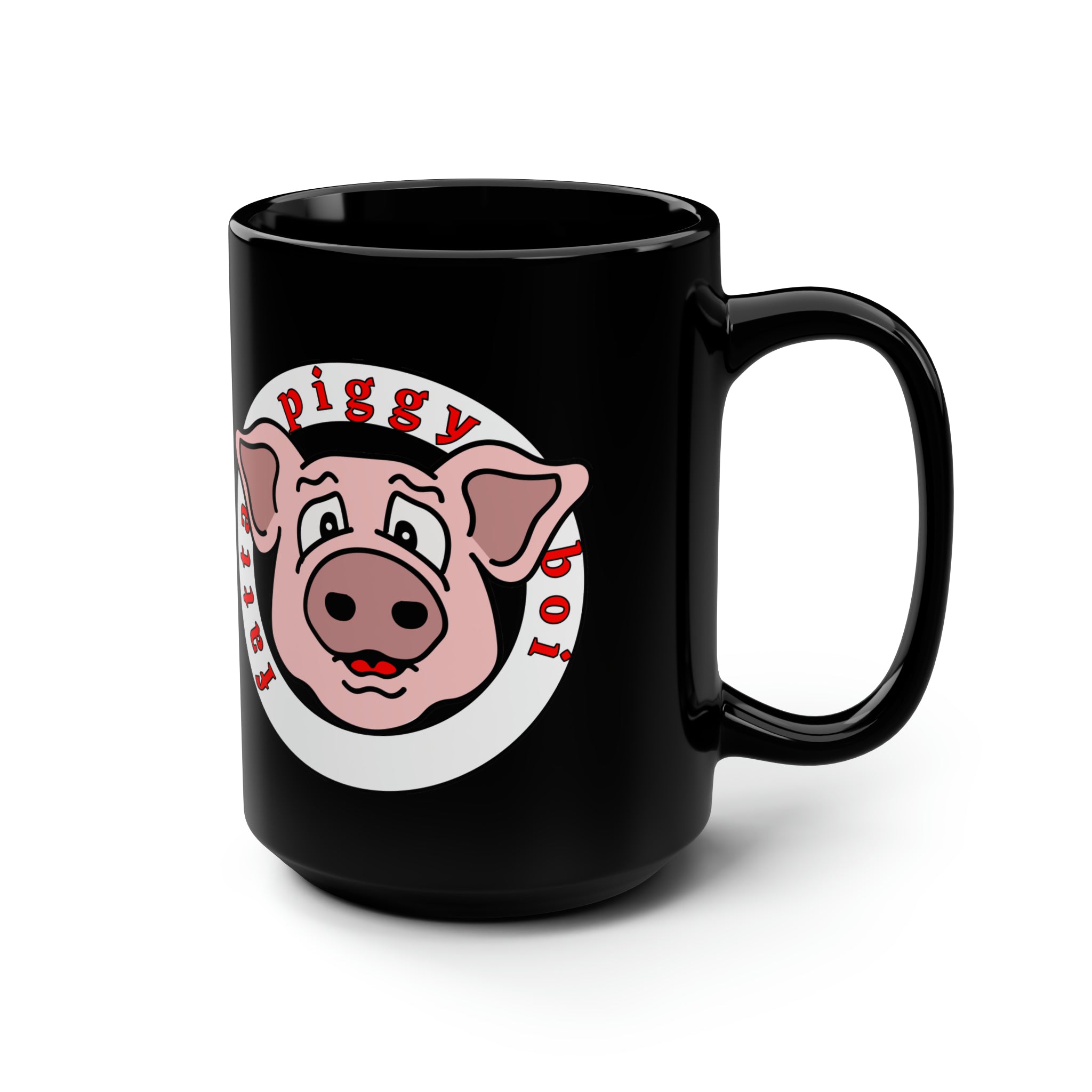 Fatta Piggy Boi 15oz Black Mug