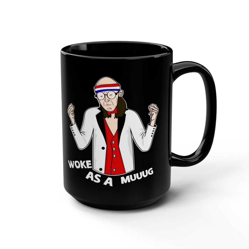 Chipperson Woke as a Muuug Black Mug, 15oz