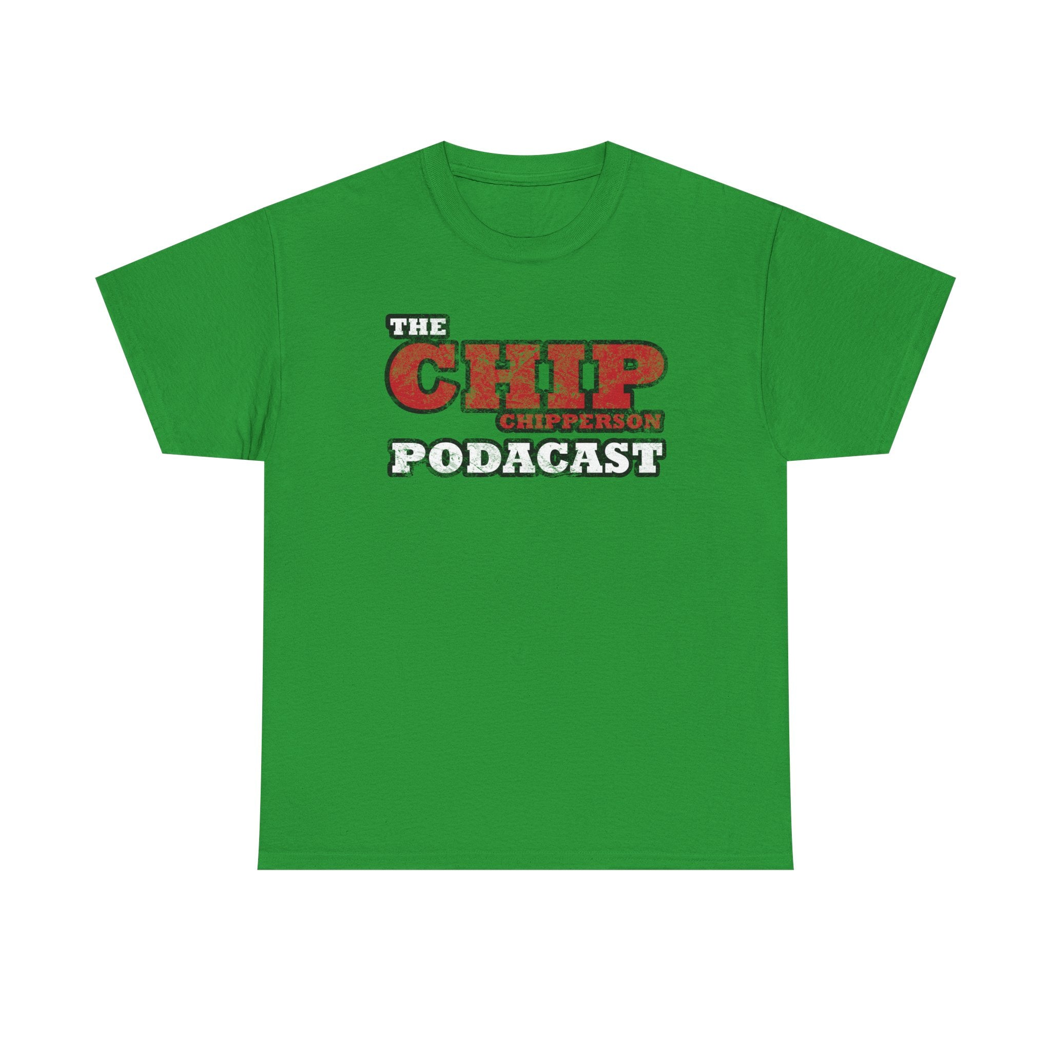 The Chip Chipperson Podacast Distressed Logo Standard Fit Cotton Shirt