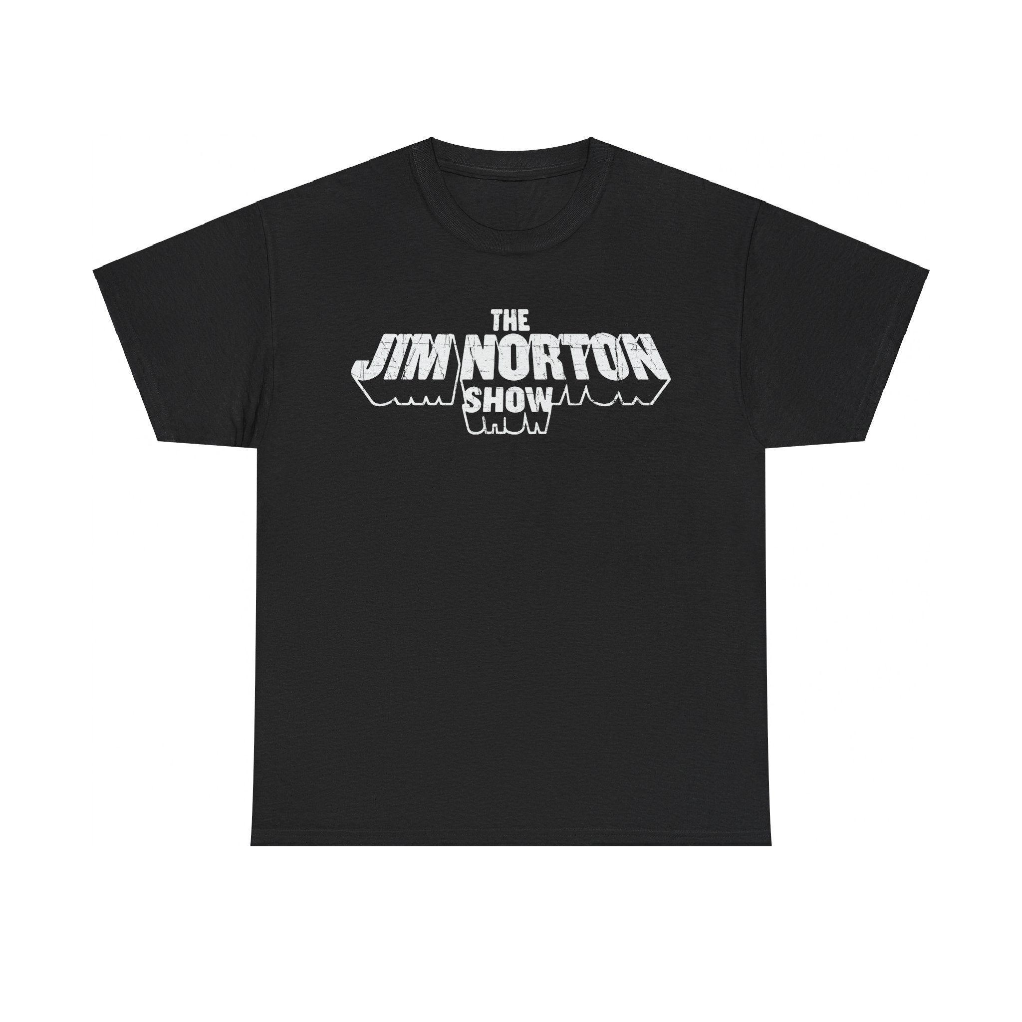 The Jim Norton Show Black White Logo Cotton Standard Fit Shirt Chip Chipperson Official Merch Store