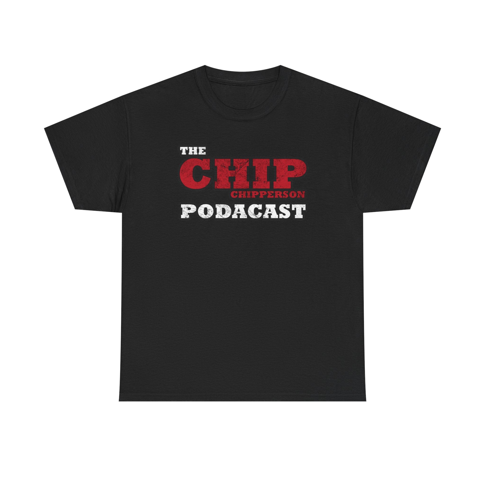 The Chip Chipperson Podacast Distressed Logo Standard Fit Cotton Shirt