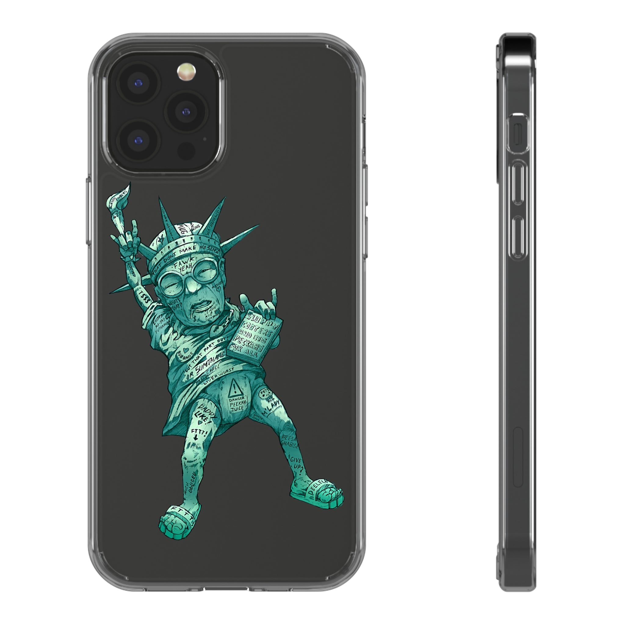 STATUE OF CHIPERTY Clear Phone Case