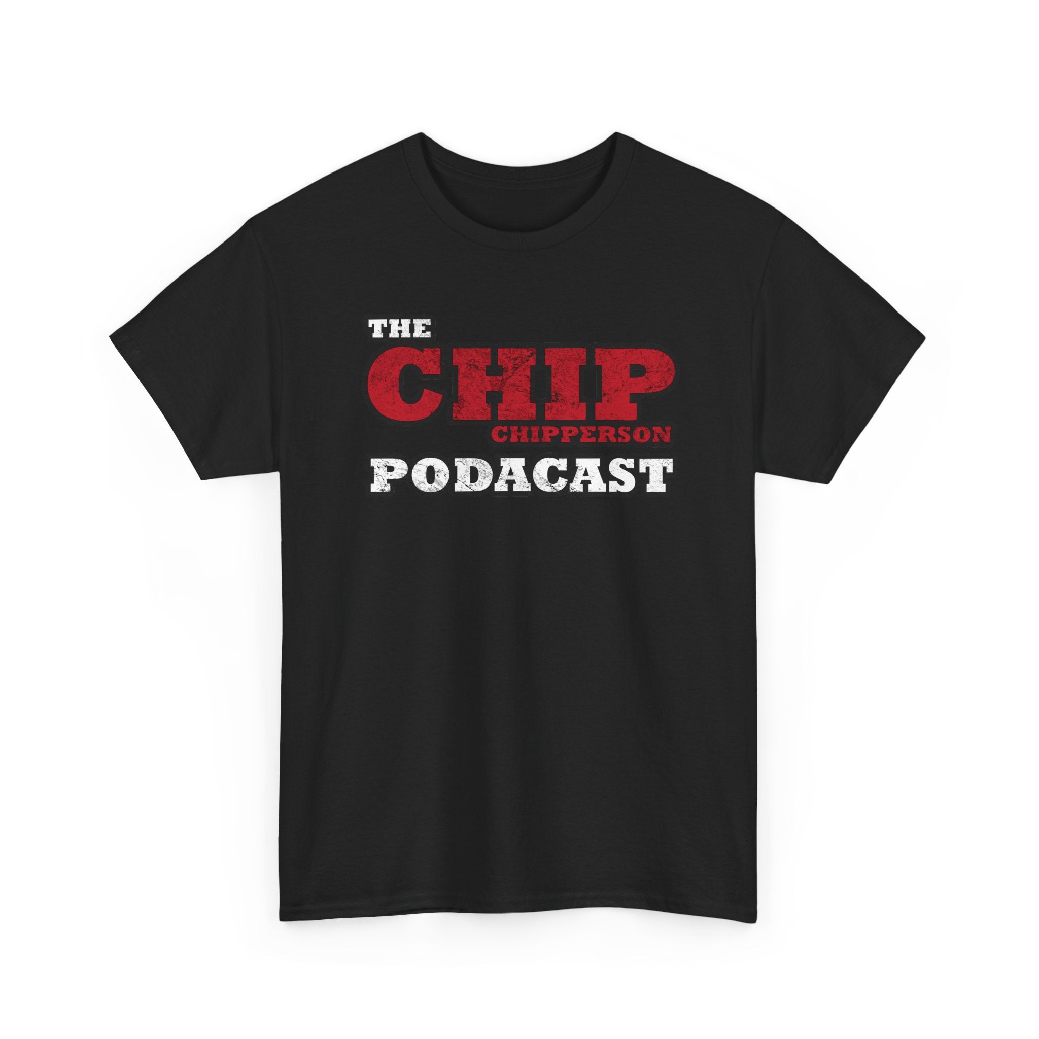 The Chip Chipperson Podacast Distressed Logo Standard Fit Cotton Shirt