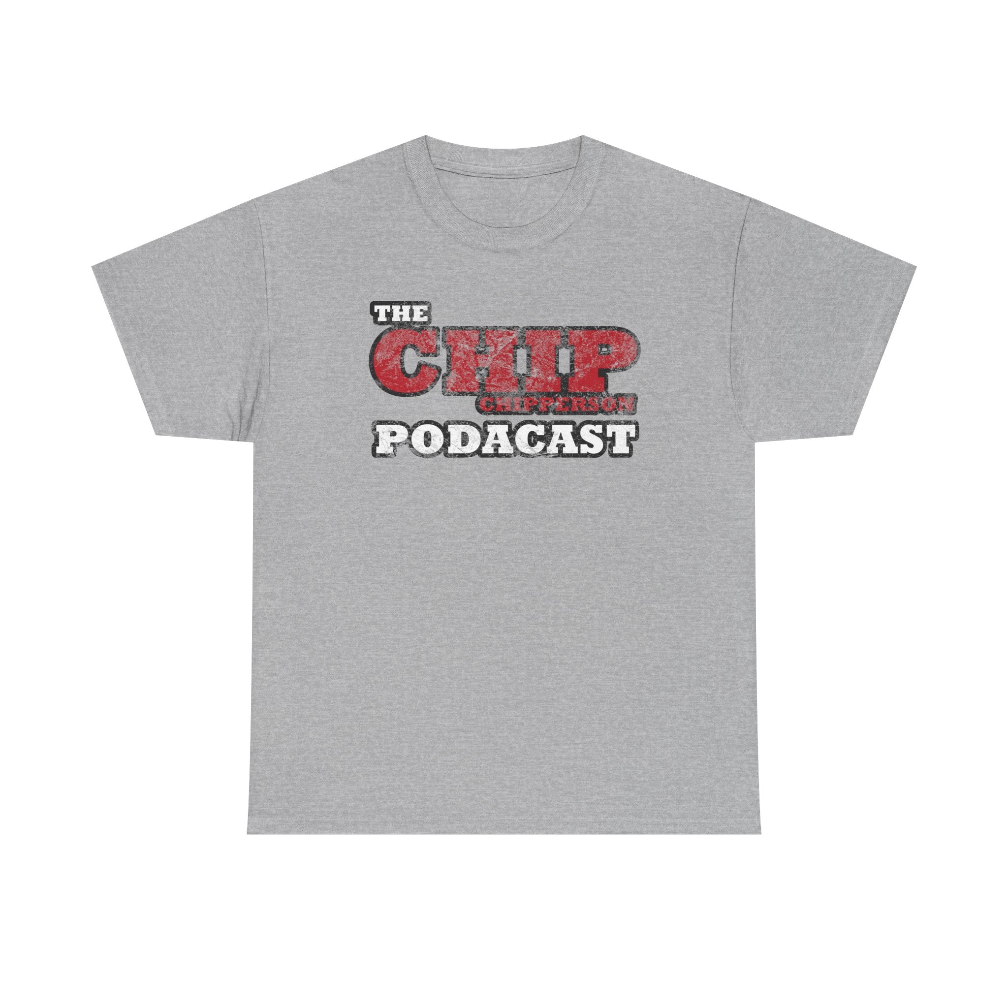 The Chip Chipperson Podacast Distressed Logo Standard Fit Cotton Shirt