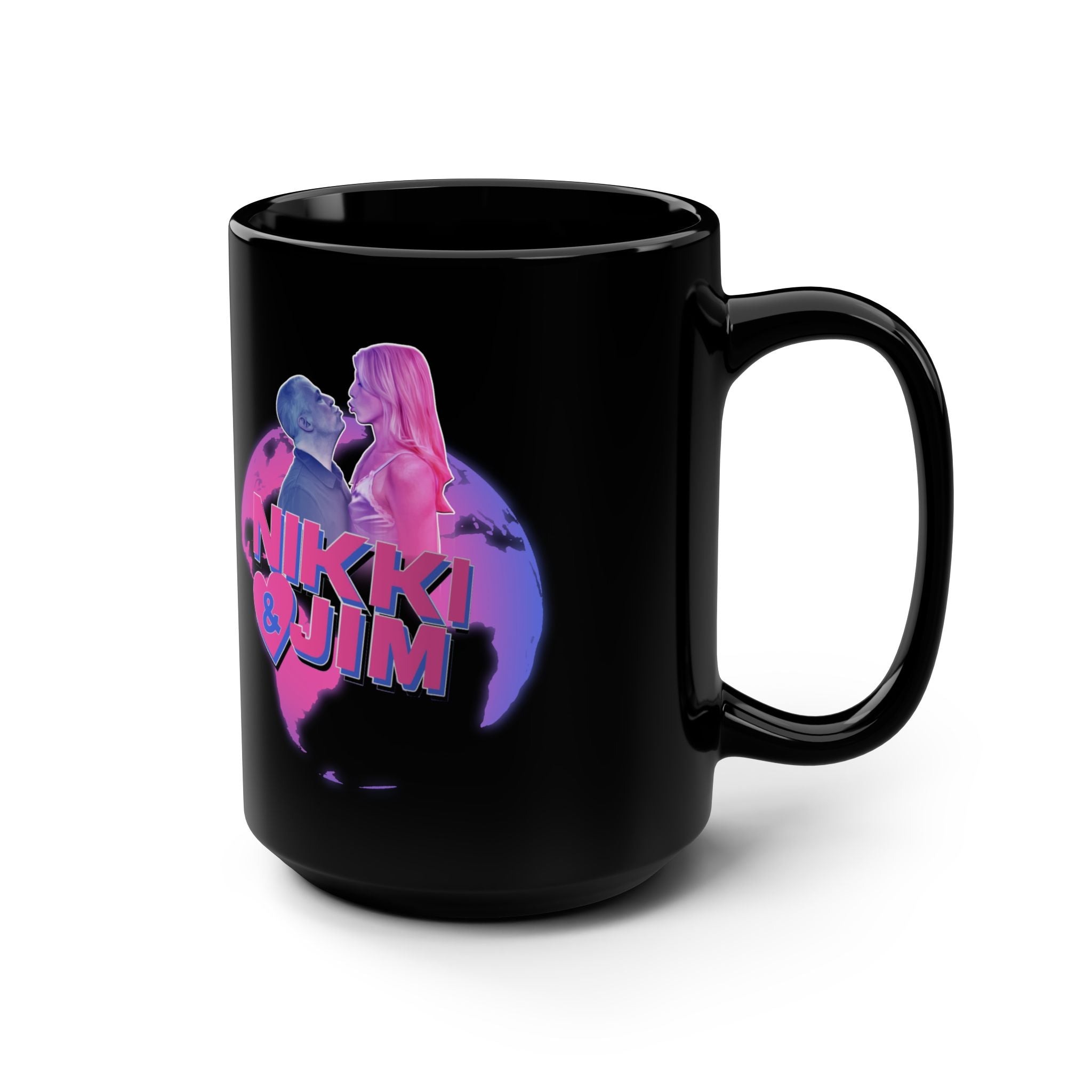 Nikki & Jim Black Mug