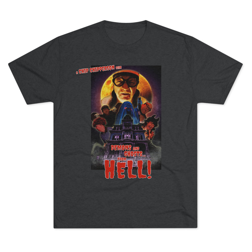 Demons and Ghosts from Hell Triblend Athletic Fit Shirt