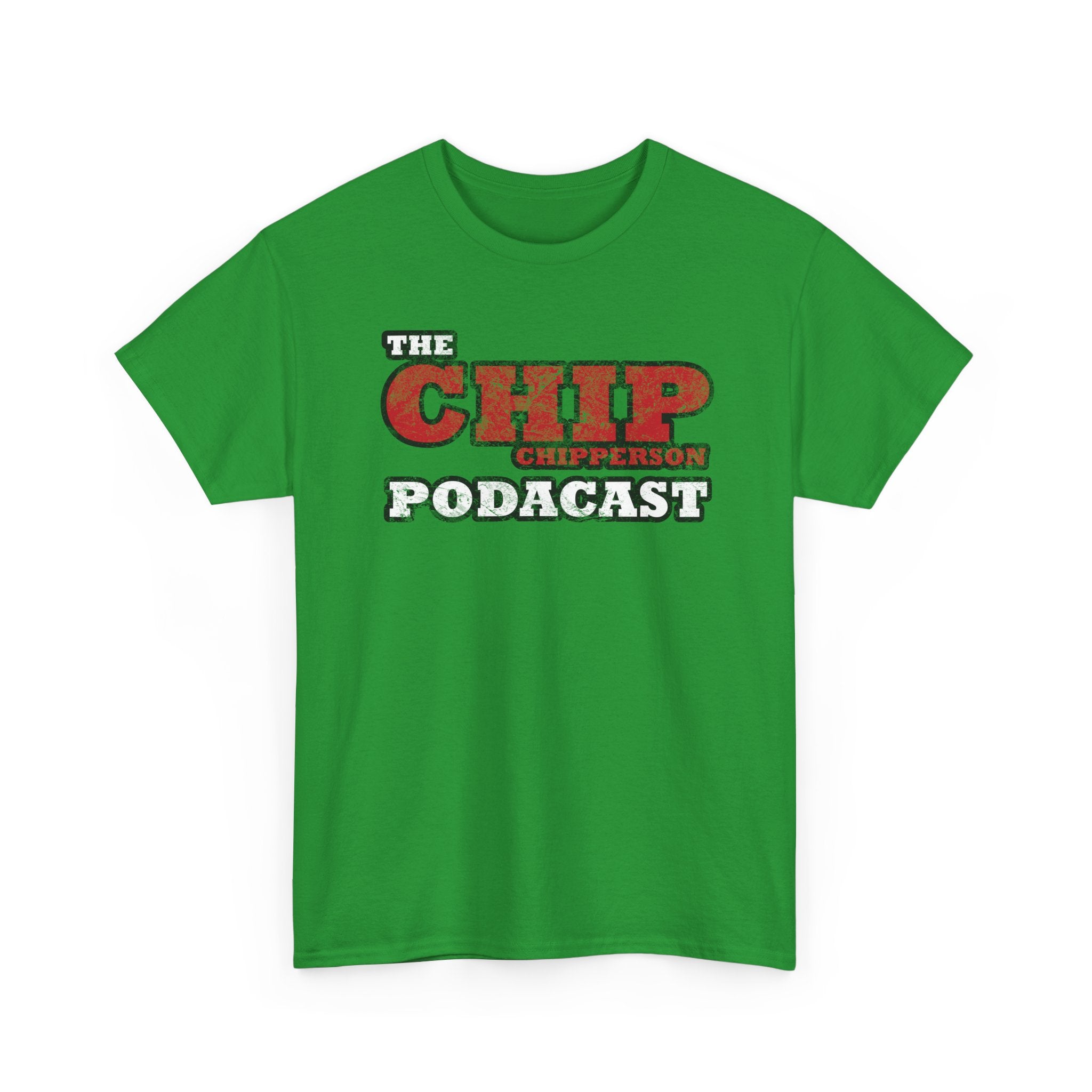 The Chip Chipperson Podacast Distressed Logo Standard Fit Cotton Shirt