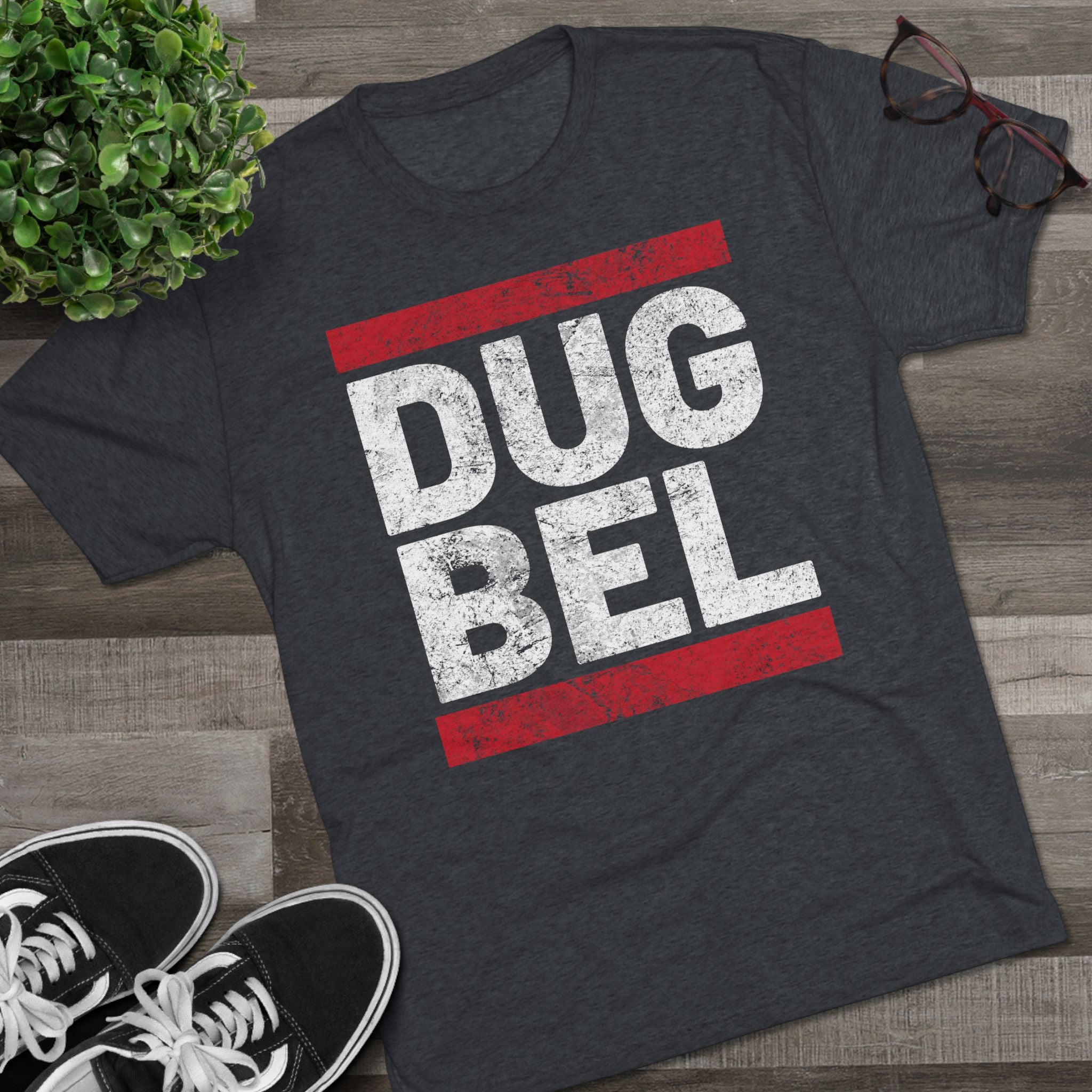 DUG BEL Triblend Distressed Athletic Fit Shirt