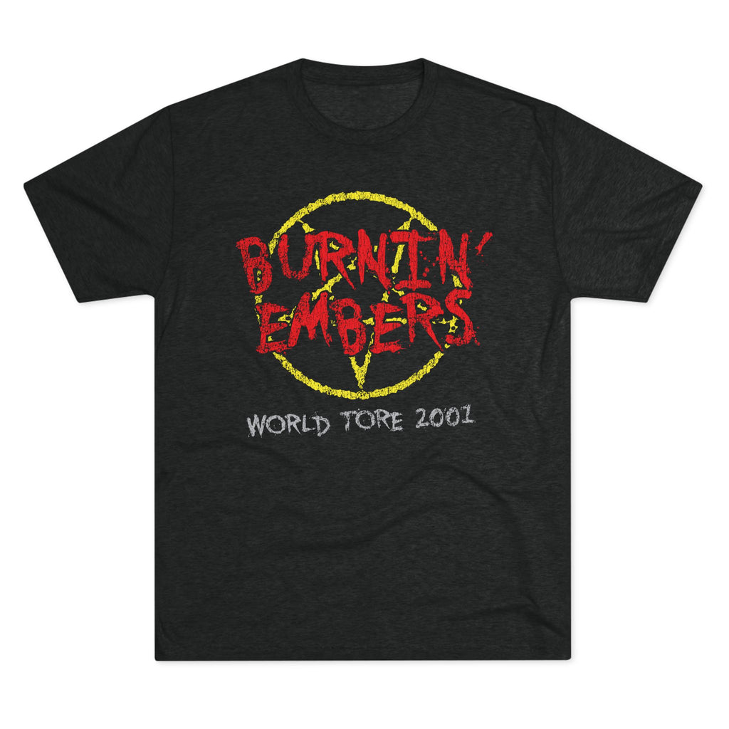Burnin Embers world tour 2001 Triblend Athletic Fit Shirt DOUBLE SIDED