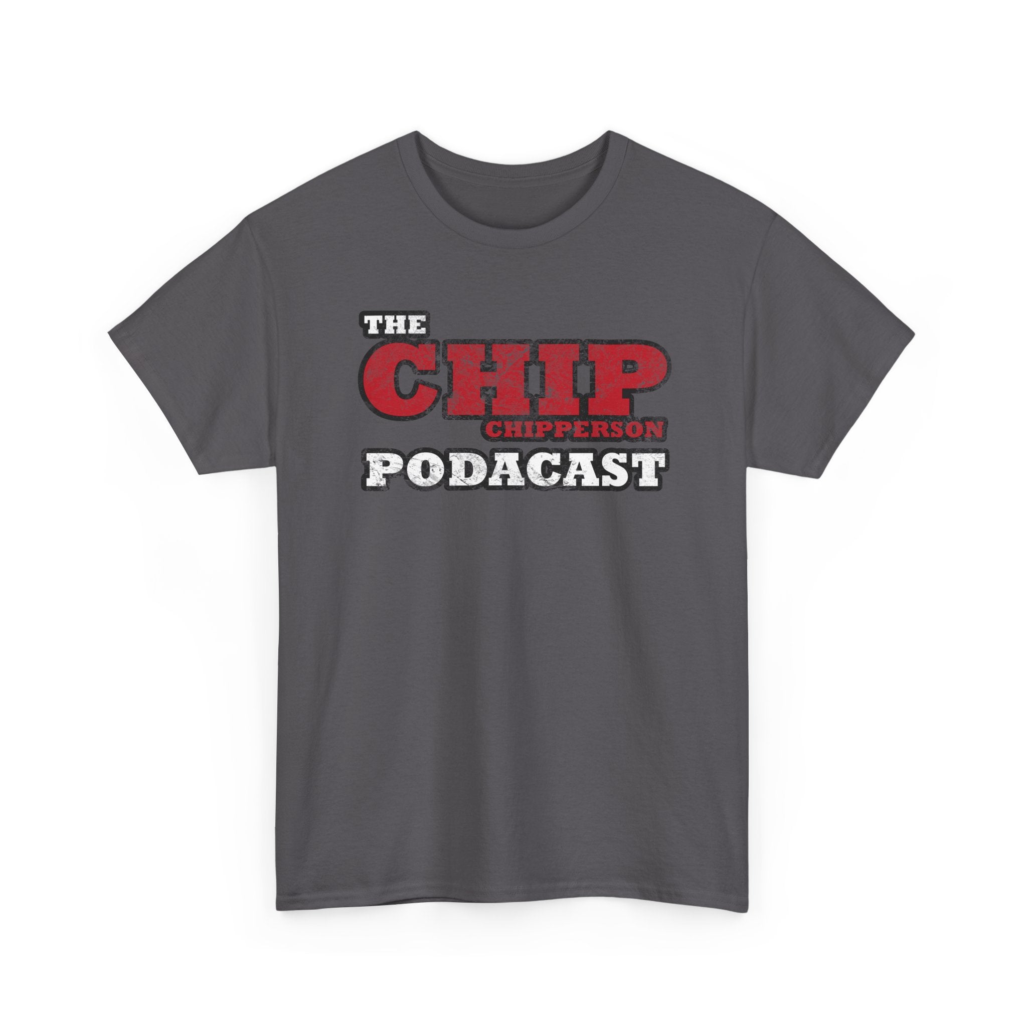 The Chip Chipperson Podacast Distressed Logo Standard Fit Cotton Shirt