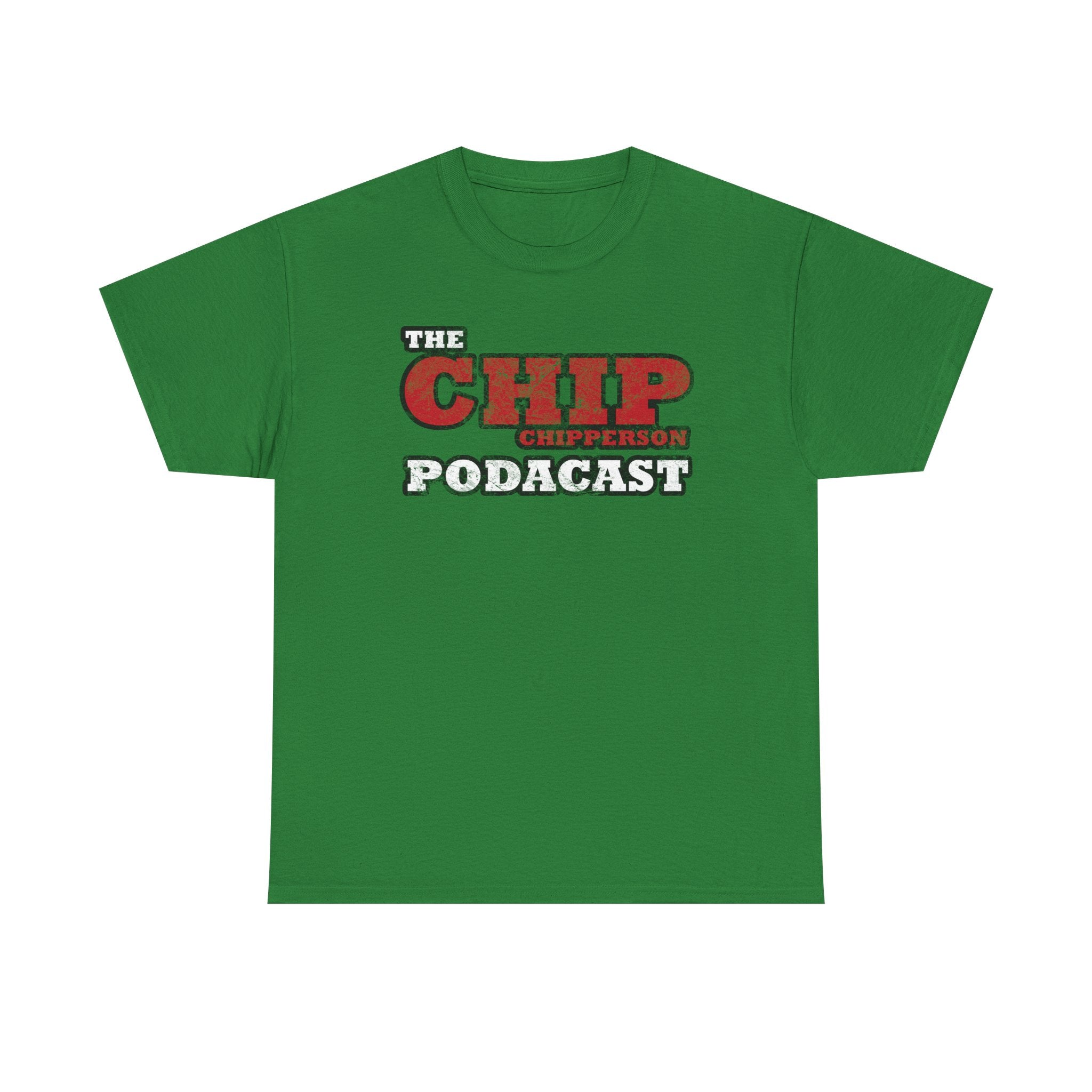 The Chip Chipperson Podacast Distressed Logo Standard Fit Cotton Shirt