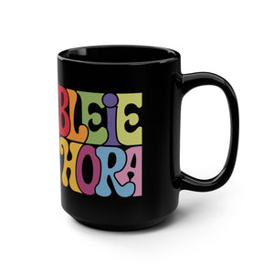 Nikki and Jim Bleiehora Black Mug