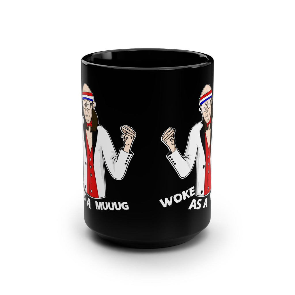 Chipperson Woke as a Muuug Black Mug, 15oz