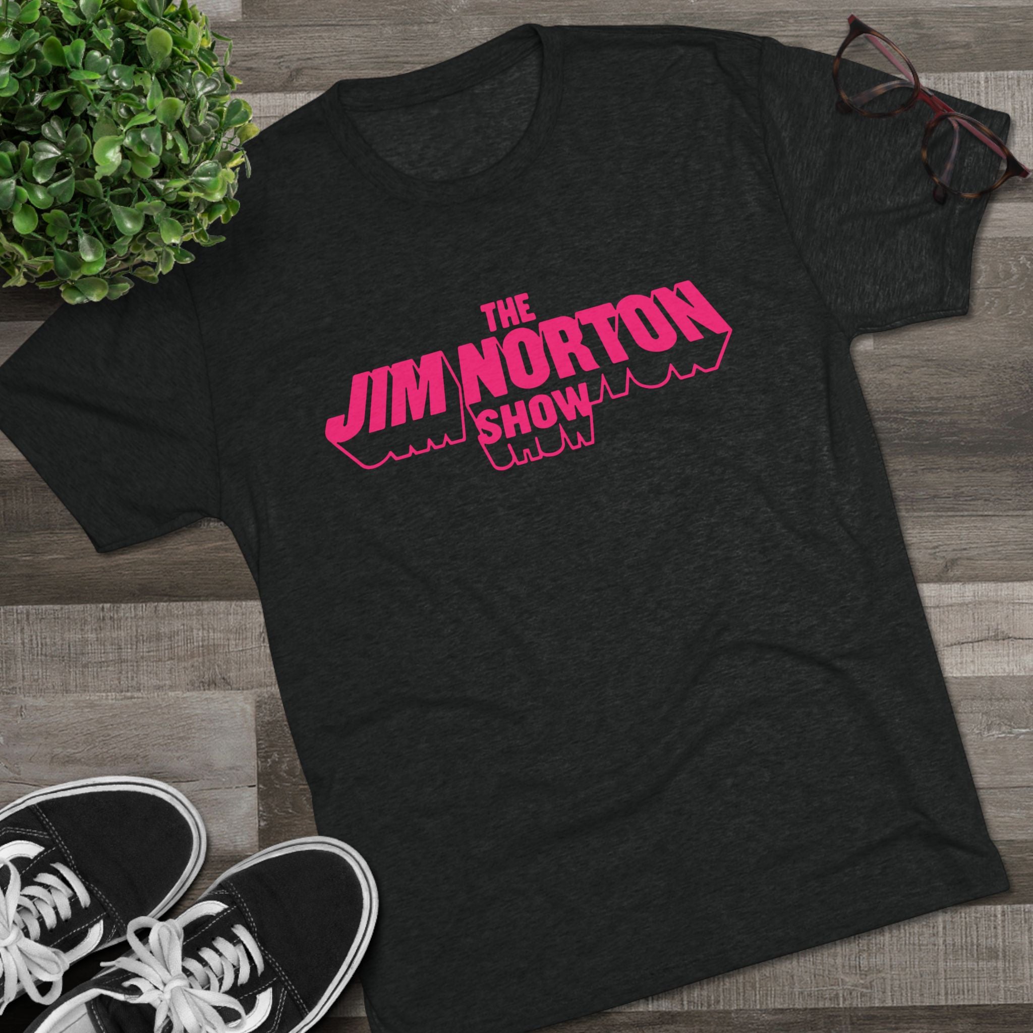 The Jim Norton Show Pink Logo Triblend Athletic Fit Shirt