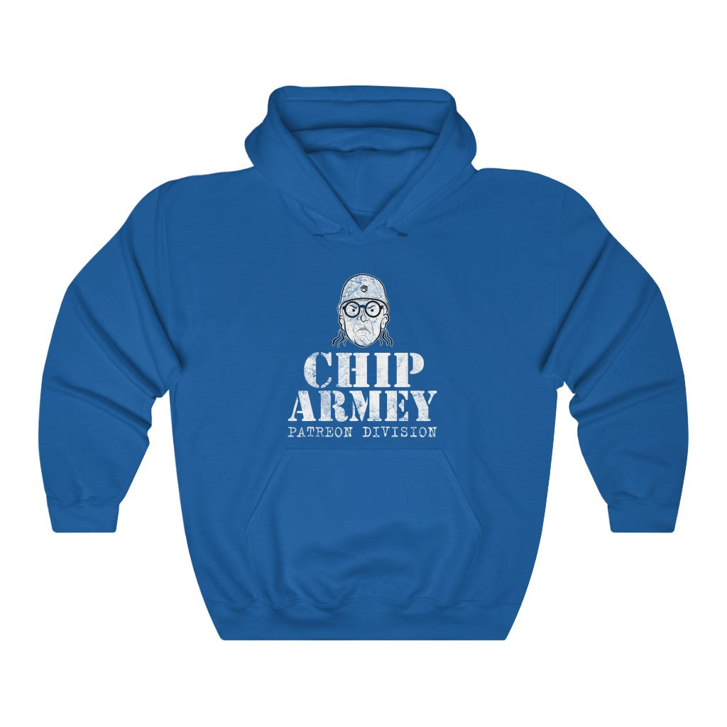 Chip Armey Patreon Division Distressed Double Sided Print Hoodie