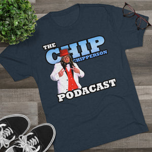 Patreon Only The Chip Chipperson Podacast Logo Triblend Athletic Fit Shirt