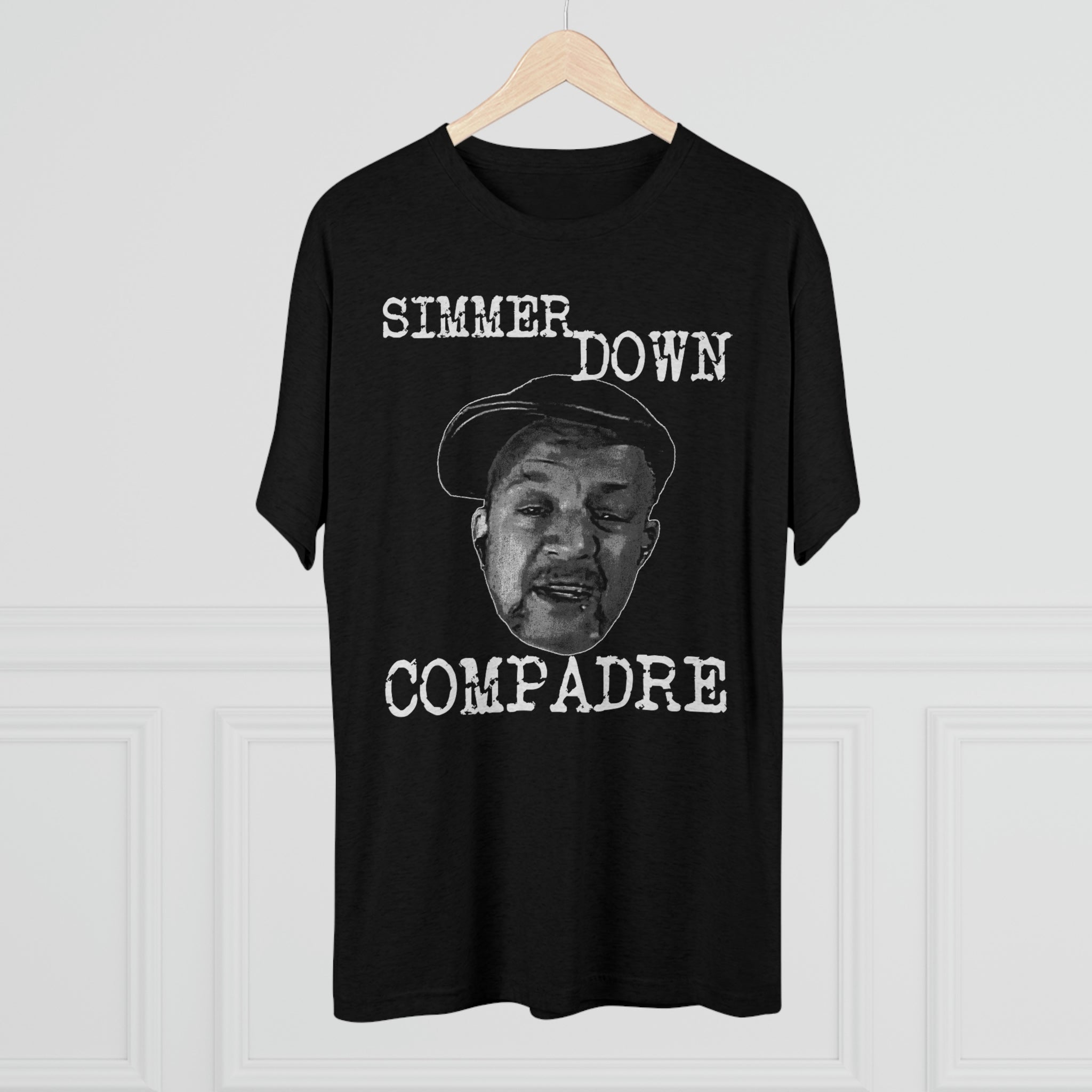 Simmer Down Compadre Doug Bell Distressed Tri-Blend Crew Tee