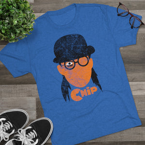 Chip Orange Distressed Triblend Athletic Fit Shirt