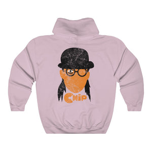 Chip Orange Double Sided Distress Print Hoodie