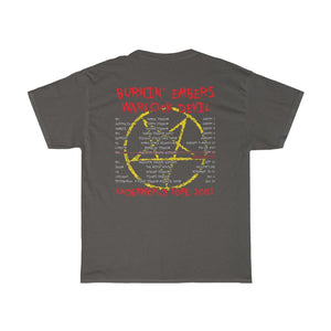 Burnin Embers world tour 2001 Standard Fit Cotton Shirt DOUBLE SIDED