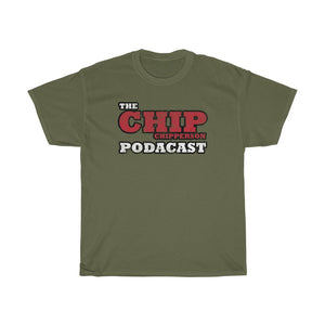 The Chip Chipperson Podacast Distressed Logo Standard Fit Cotton Shirt