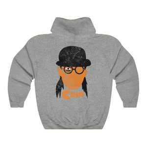 Chip Orange Double Sided Distress Print Hoodie