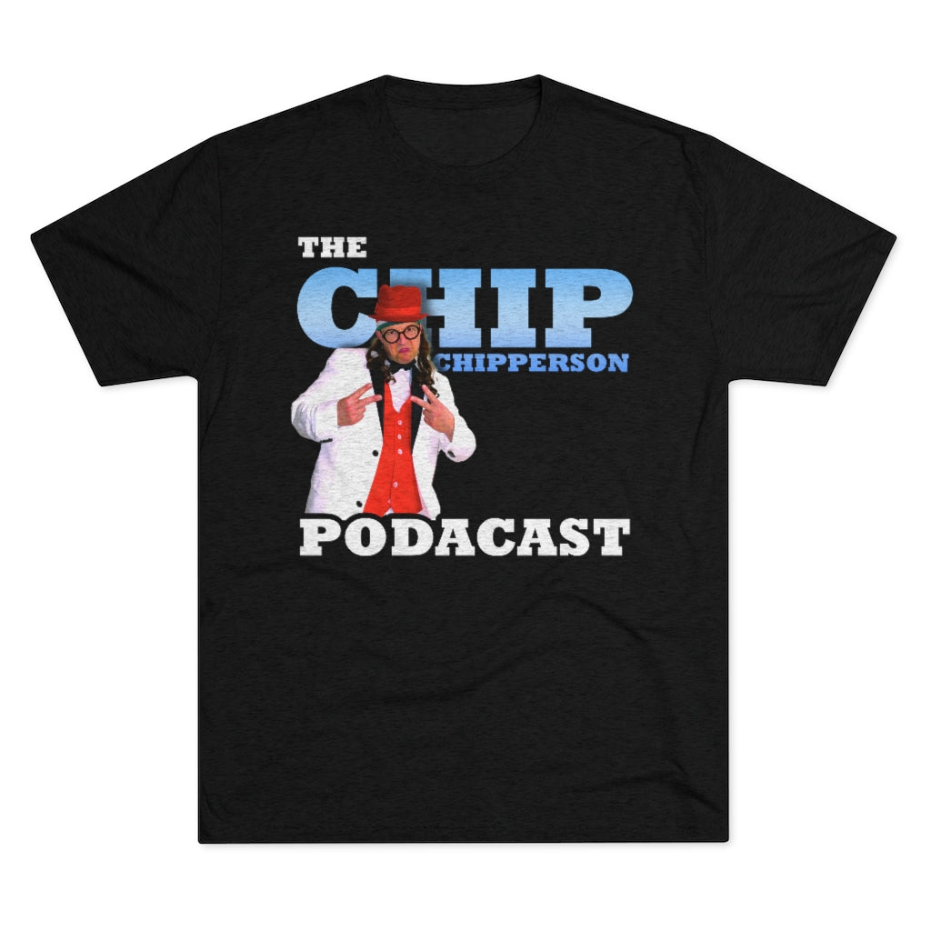 Patreon Only The Chip Chipperson Podacast Logo Triblend Athletic Fit Shirt