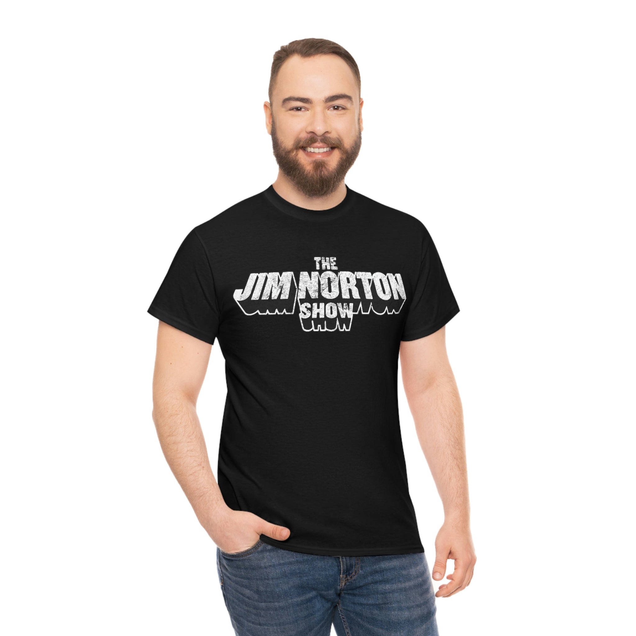 The Jim Norton Show Black White Logo Cotton Standard Fit Shirt