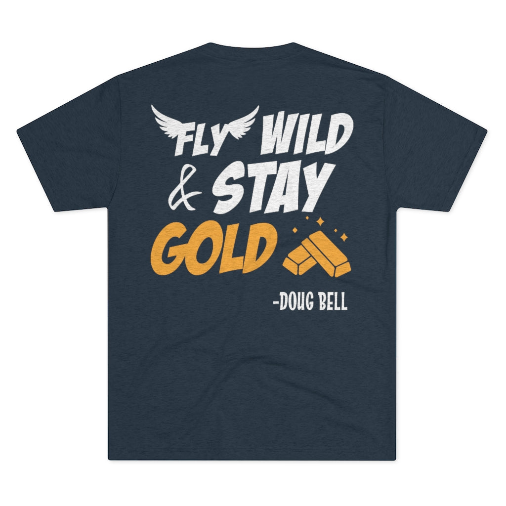 DOUG BELL DOUBLE SIDED FACE/FLY WILD Triblend Athletic Fit Shirt