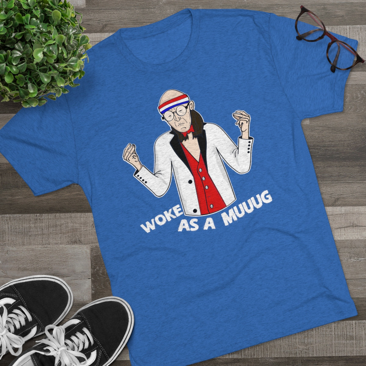 Chipperson Woke as a Muuug Triblend Athletic Fit Shirt