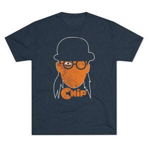 Chip Orange Distressed Dark Edition Triblend Athletic Fit Shirt
