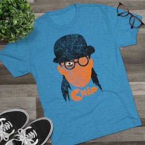 Chip Orange Distressed Triblend Athletic Fit Shirt
