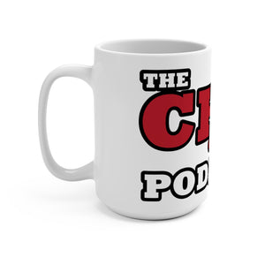 The Chip Chipperson Podacast Logo White 15oz Mug