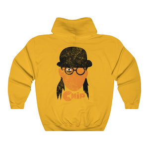 Chip Orange Double Sided Distress Print Hoodie