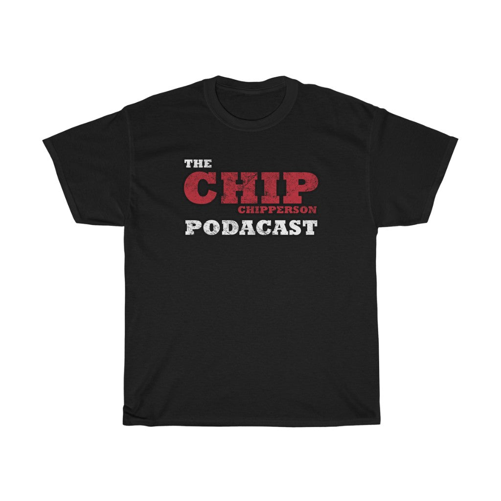 The Chip Chipperson Podacast Distressed Logo Standard Fit Cotton Shirt