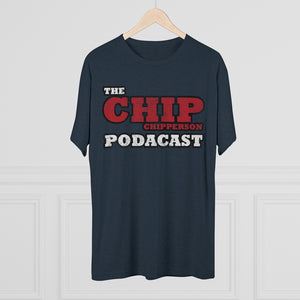 The Chip Chipperson Podacast Distressed Logo Triblend Athletic Fit Shirt