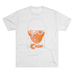 Chip Orange Distressed Dark Edition Triblend Athletic Fit Shirt